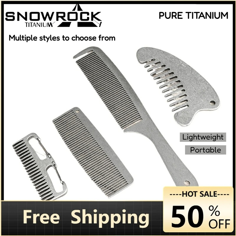 Comb Pocket Titanium - Расческа-полумесяц SNOWROCK из титана с эффектом