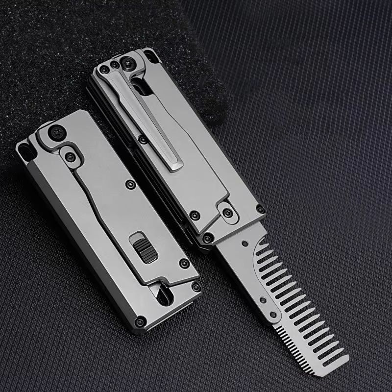 Comb Pocket Titanium - Складная расческа из титанового сплава, сменная