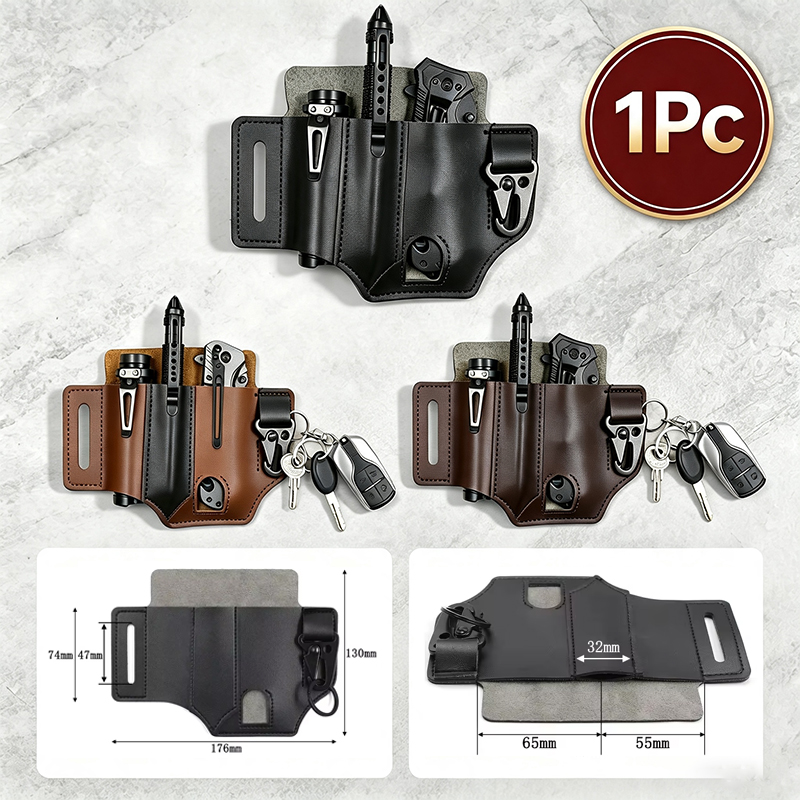 Edc Carry Belt Leather - Поясная вешалка из воловьей кожи, портативный