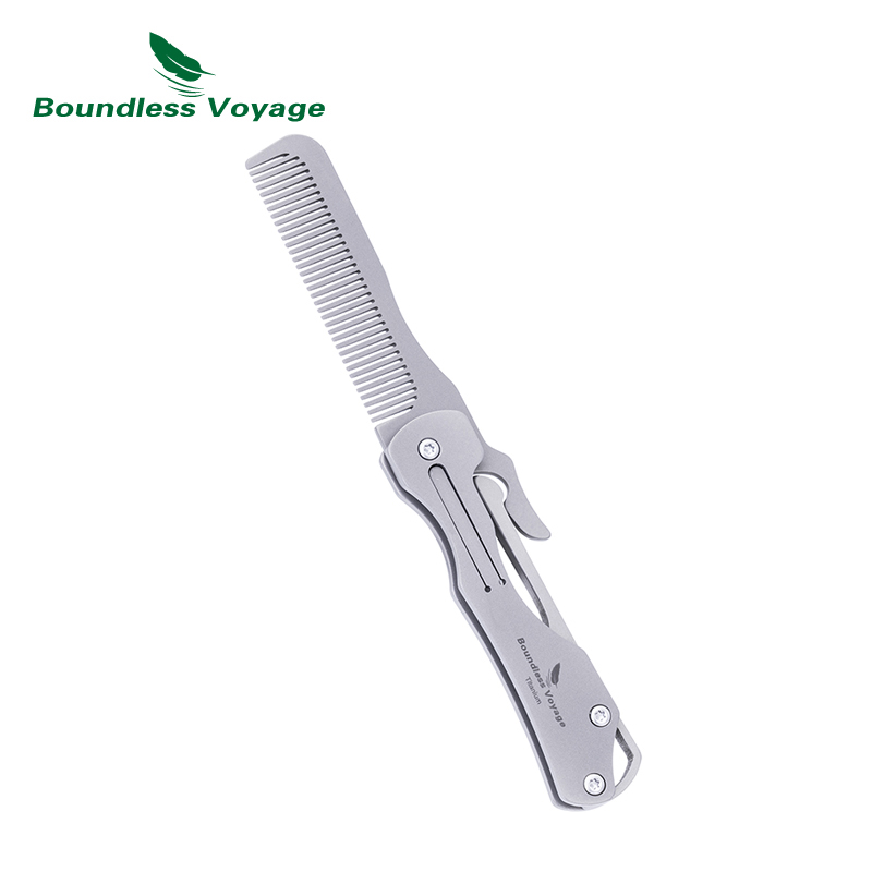Comb Pocket Titanium - Складная титановая расческа для волос Boundless