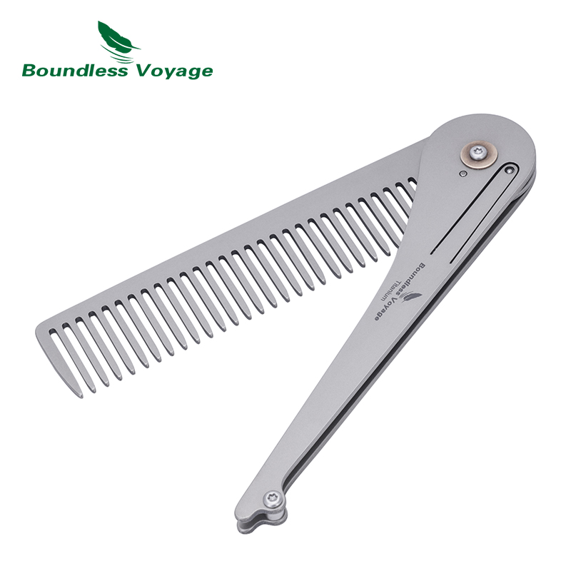 Comb Pocket Titanium - Титановая складная расческа Boundless Voyage Титановая