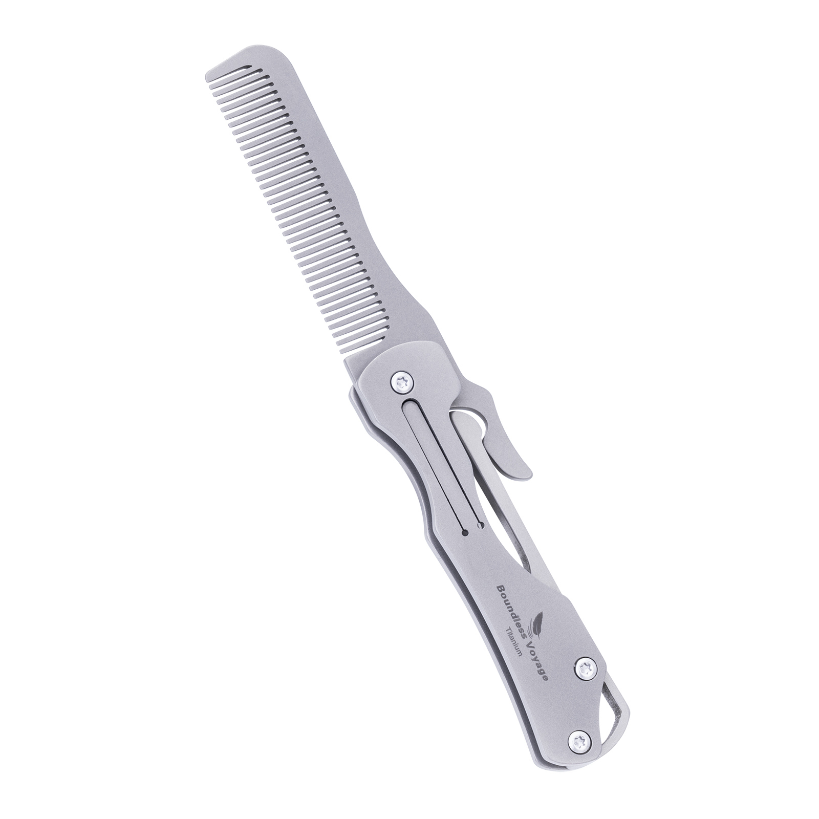 Comb Pocket Titanium - Складная титановая расческа Boundless Voyage, сверхлегкие