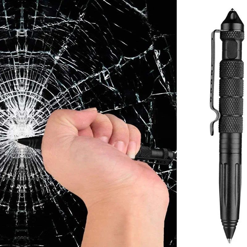 Pen Tactical Glass - Многофункциональная металлическая тактическая ручка для улицы,