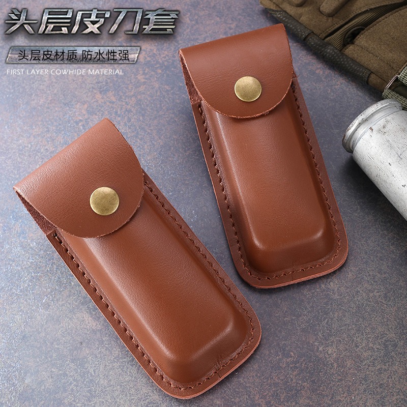 Edc Carry Belt Leather - Натуральный кожаный чехол для складного ножа,