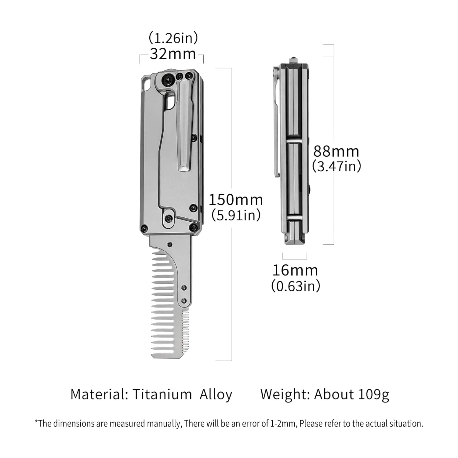 FEGVE TC347 2-в-1: Титановая р – обзор и цена Comb Pocket Titanium