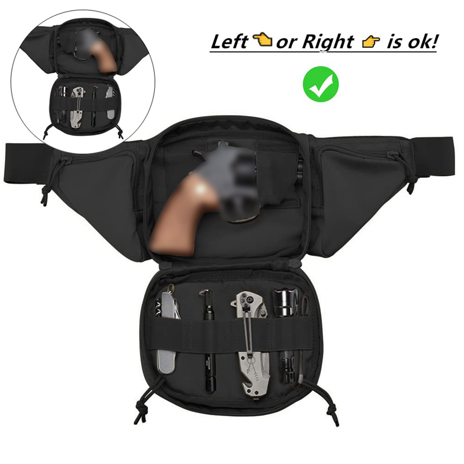 Тактическая поясная сумка-кобу – обзор и цена Edc Pistol Carry Bag